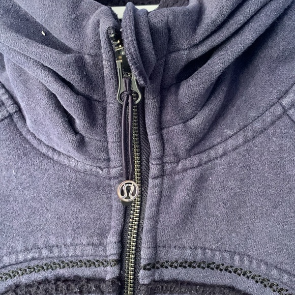 Lululemon navy blue collard scuba hoodie - Picture 4 of 5